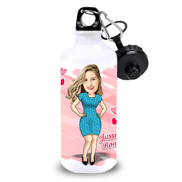 Garrafa Personalizada Caricatura - 500ml | 2 Tampas