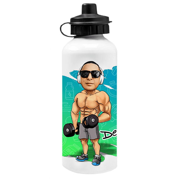 Garrafa Personalizada Caricatura 500ml 2 Tampas